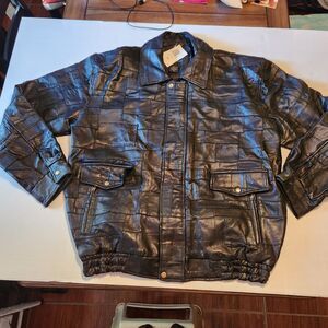 Navarre Leather Co. Genuine Leather Jacket 2X